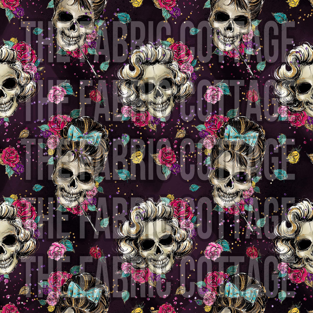 MS. AUDREY & MARILYN MOUSE SKULLS - DARK COLORWAY