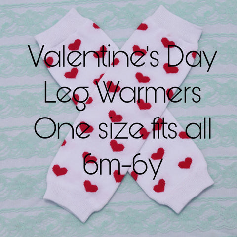 Valentine’s Day Leg Warmers - One Size Fits All - 6m-6y